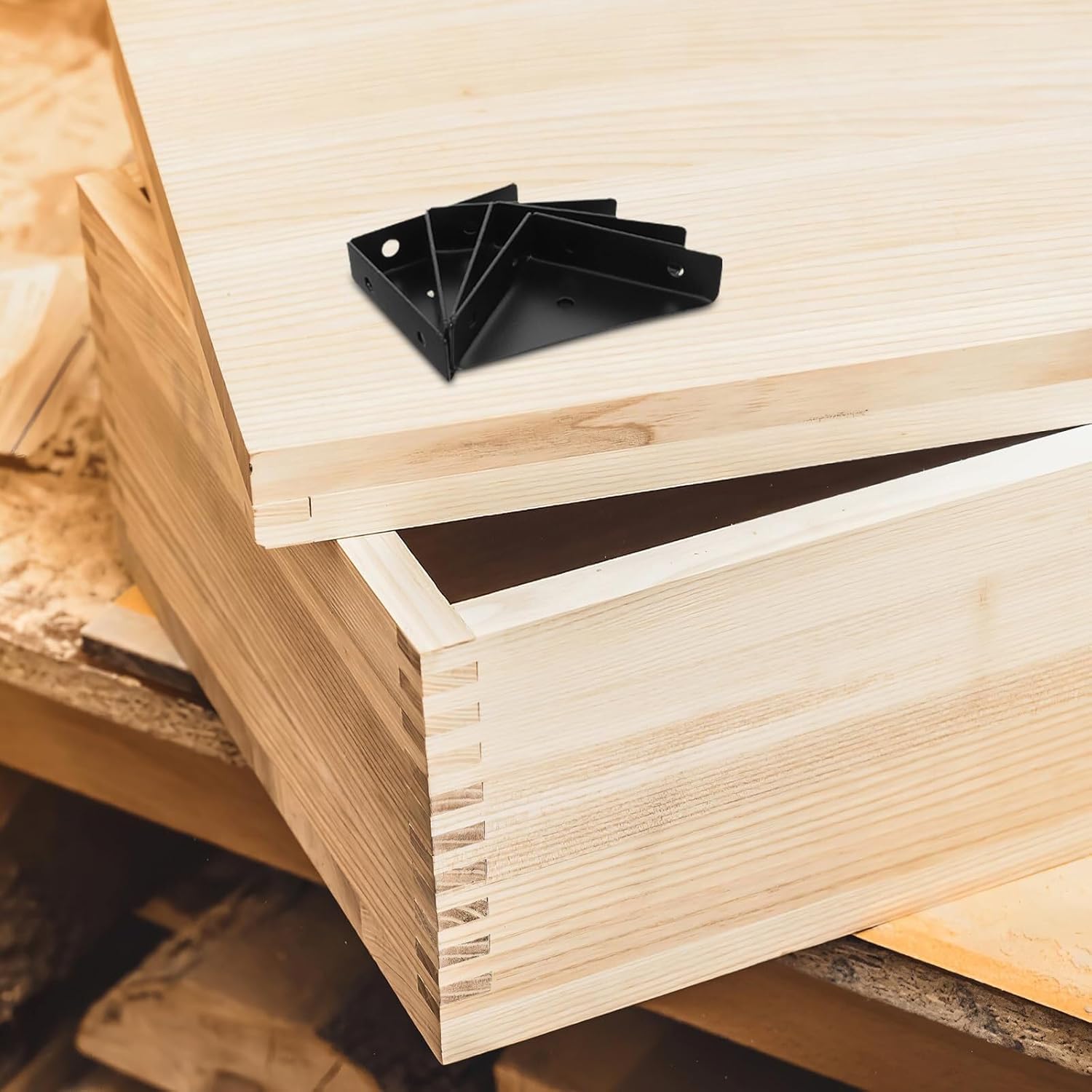 4 Pack Triangle Shelf Bracket Heavy-Duty Fixed Shelf and Cabinet Support Braces, for Furniture Reinforcement