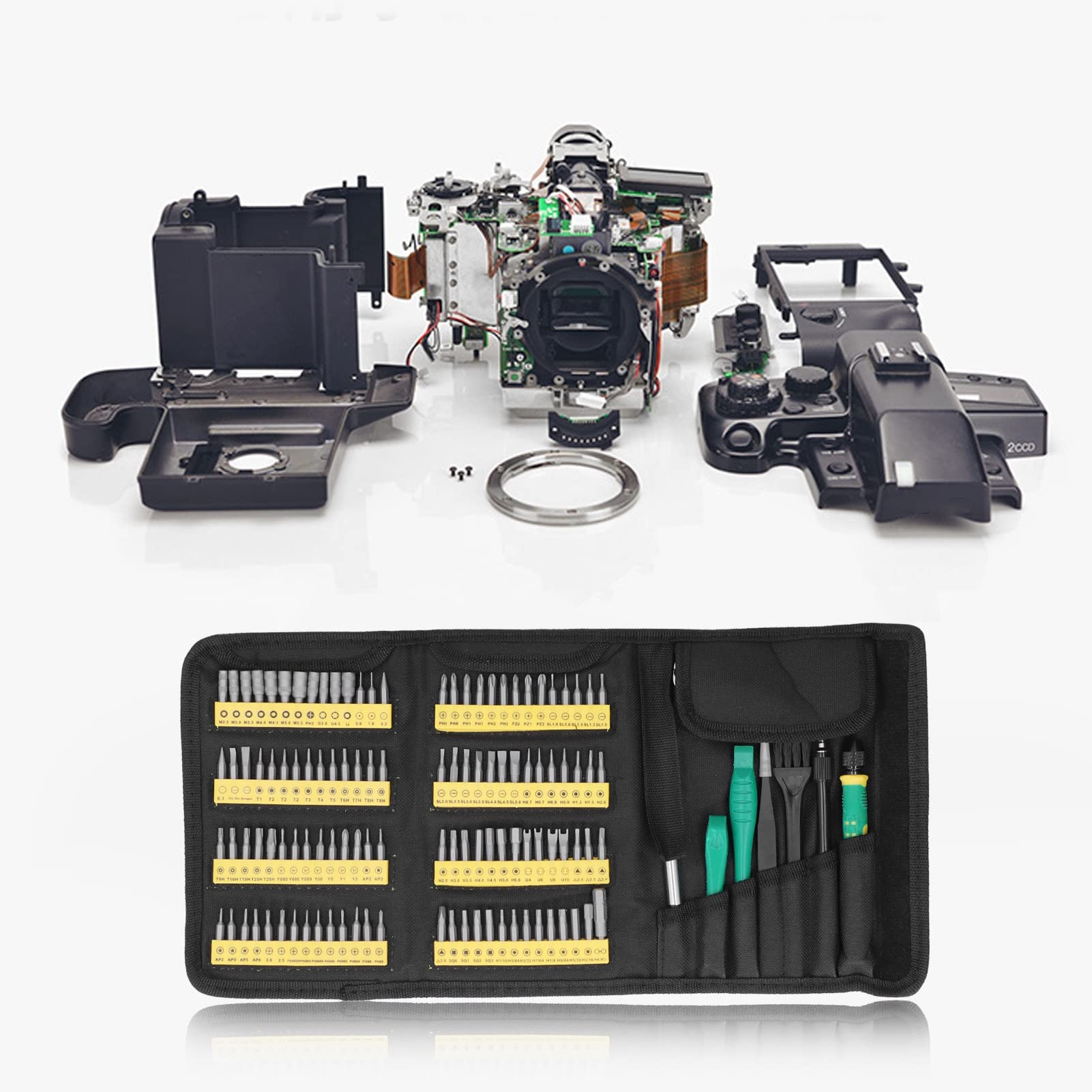 Srliya Set di Cacciaviti per Elettronica Kit di Strumenti di Riparazione di Precisione 30 in 1 con Punte in Acciaio Al Cromo Vanadio per la Manutenzione del Drone del Telefono Cel