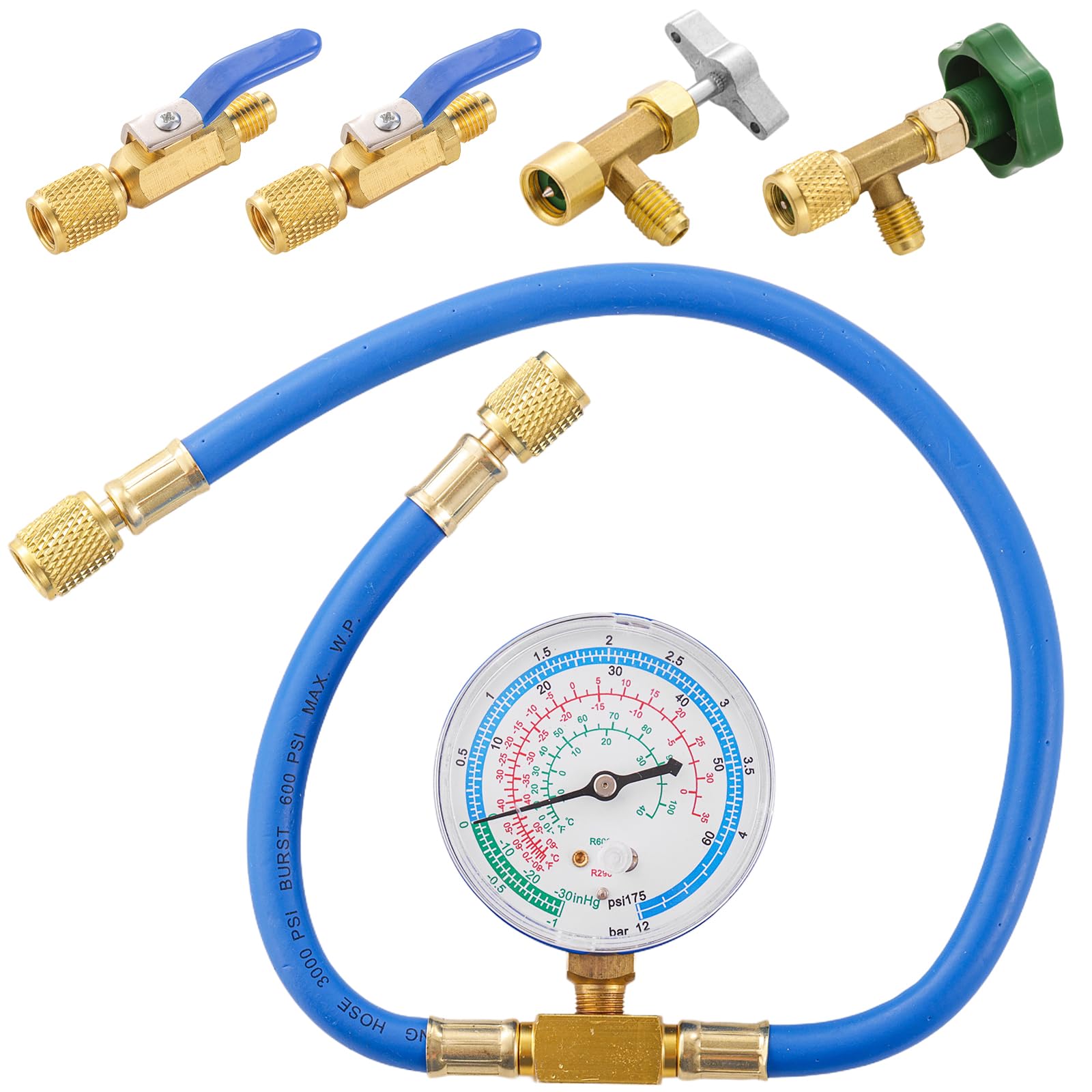 Photo 1 of **MISSING VALVES AND GAUGE COVER** Otolyle R290 & R600A AC Charging Hose Kit