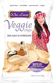 Wai Lana Veggie Chips Sea Salt and Vinegar (5 Pack of 4.5 O…