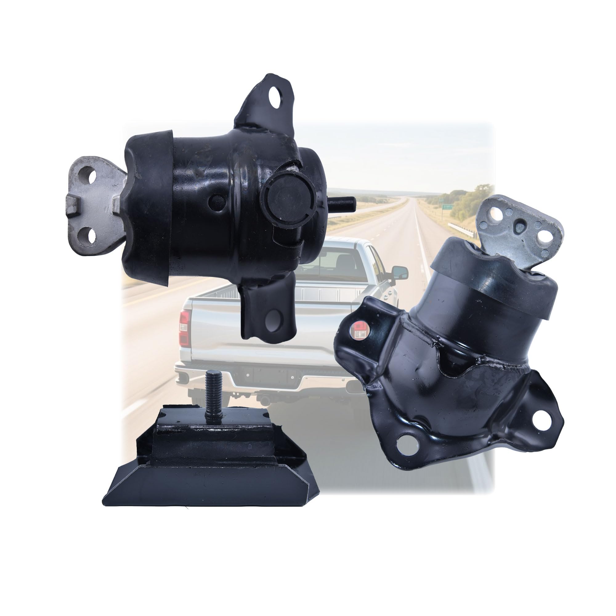 Photo 1 of Jectam Front Engine Mounts L&R with Transmission Mount Kit Compatible with Silverado 1500 2019-2024 Fit for GMC Sierra 1500 2019-2024 Replace for 23353391, 85623476, 85623475