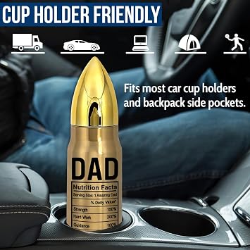 Dad Gifts Fathers Day, 250th Anniversary USA, Birthday Gift, Best Dad Ever Gift for Fathers Day, 17oz American Flag Tumbler, Thoughtful Present from Daughter, Son, for Husband from Wife