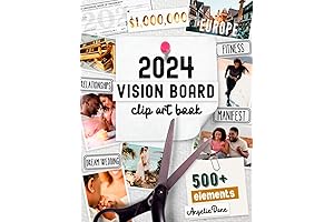 2024 Vision Board Clip Art Book: Unveil Your Aspirations with Powerful Pictures