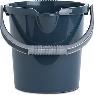 #11 2X Eimer mit Ausguss und Henkel - 10 Liter - Navy dunkelblau - Putzeimer Haushalt Küche Bad Camping Kunststoff Eimer Haushaltseimer Wassereimer