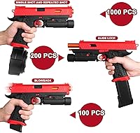 Vista 4 de Juguetes eléctricos de gel X5, Full Auto Splat-Blaster incluye tambor y gafas para juego de equipo al aire libre, versión actualizada X2