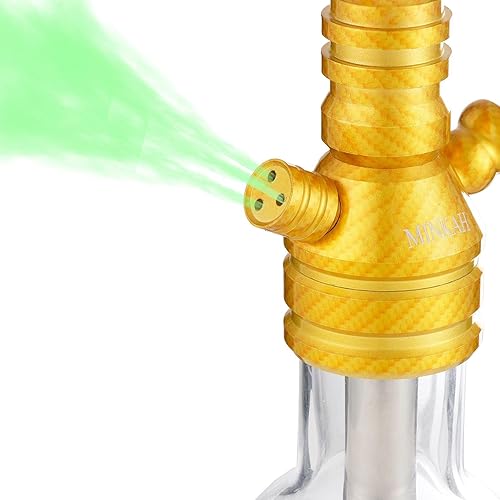 Miniatura 4 de Juego de cachimba con patrón de fibra de carbono con accesorios de silicona manguera cuenco, pinzas de boca, cachimbas de aluminio pequeñas, juego