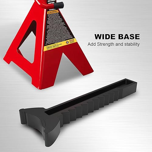 Miniatura 6 de Big RED AT43006UR Soportes de Gato de Acero: Capacidad de 3 Toneladas (6,000 Libras), Paquete de 2, ROJO