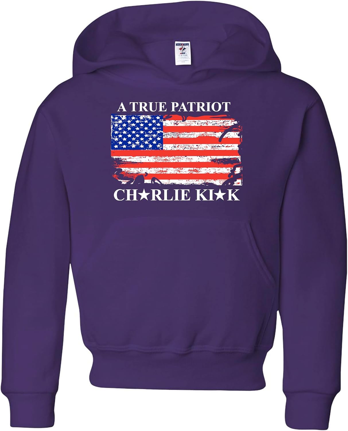 wild custom apparel A True Charlie Kirk Usa Flag Freedom Kids Youth Sweatshirt Hoodies
