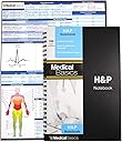 H&P notebook - Medical History and Physical notebook, 100 medical templates with perforations