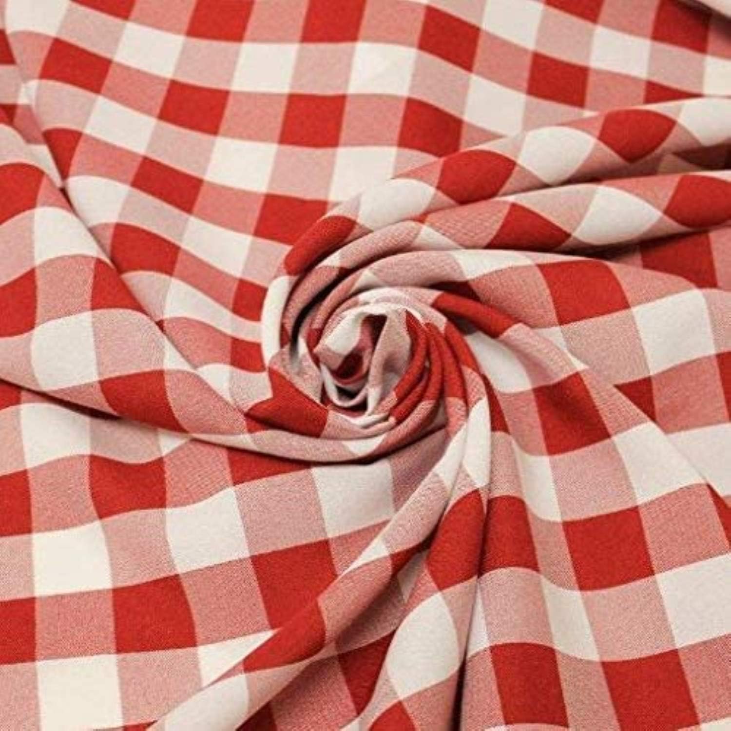 New Creations Fabric & Foam Inc,58/59" Wide 100% Polyester Poplin Gingham Checkered Fabric (Hunter Green, 5 Yards)