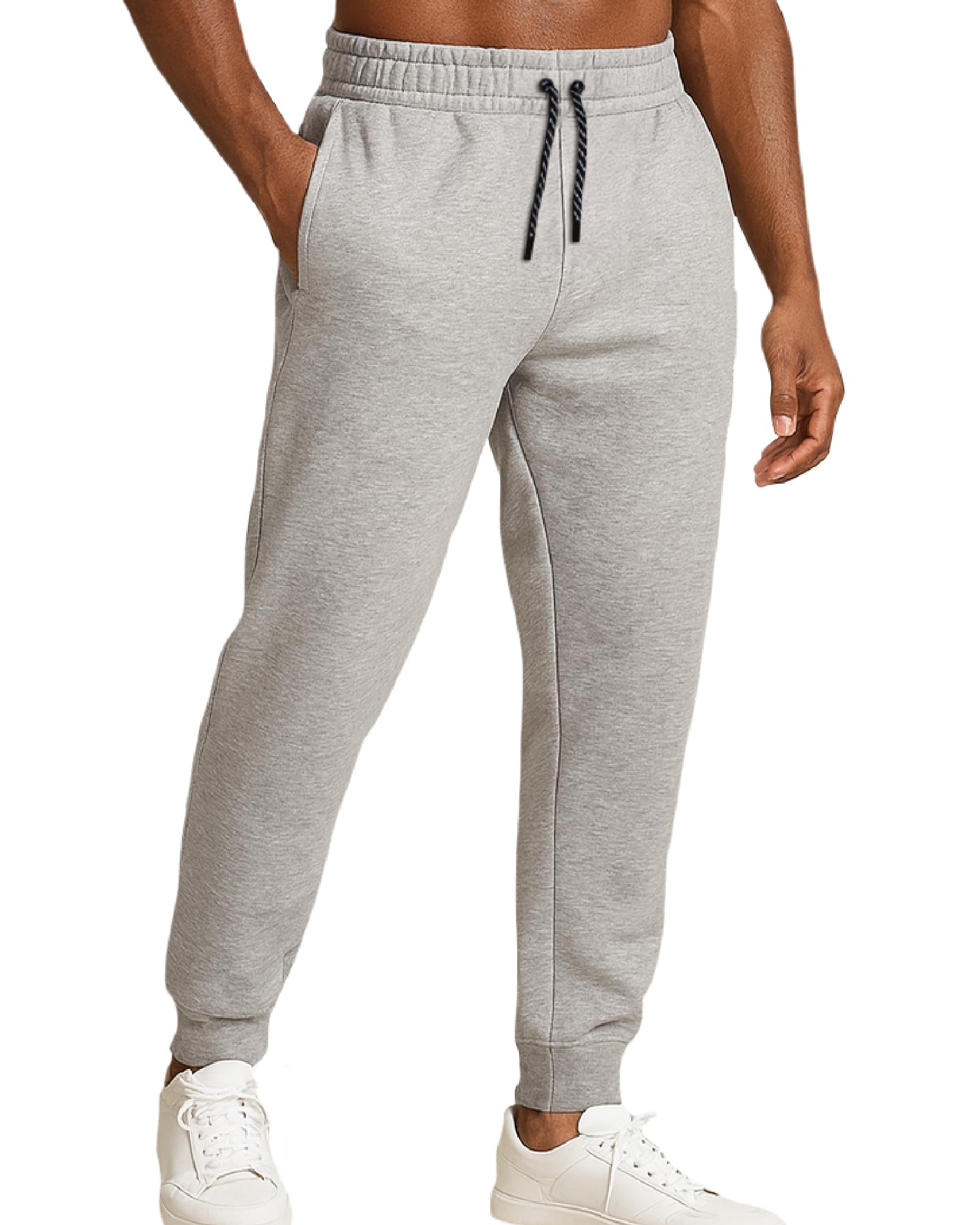 Spyder Mens Sweatpants - Athletic Performance Fleece Joggers Sweatpants for Men for Gym Workout and Running (Sizes: S-XXL), Grey Heather, Medium