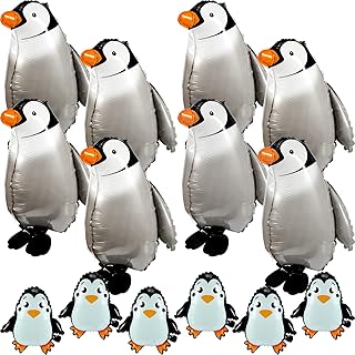 14 Pieces Jumbo Penguin Balloons Cute Penguin Foil Balloon for Boys Girls Theme Birthday Party Wedding Baby Shower Supplies