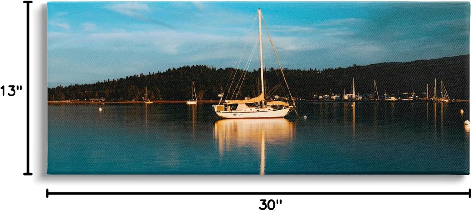 Stupell Industries Boat Lights at Night Canvas Wall Art by Daniel Sproul