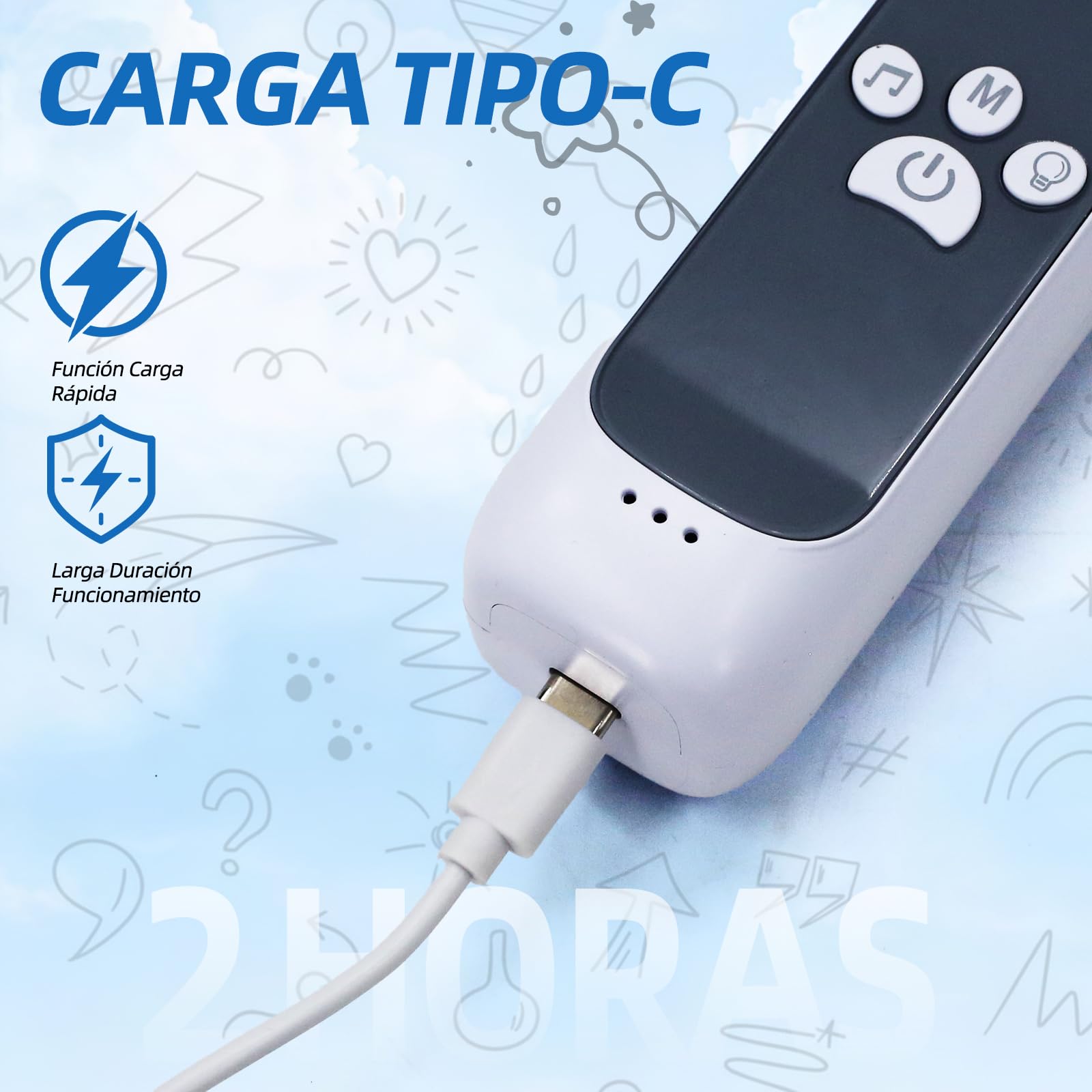Aspirador nasal para bebé | Aspirador nasal eléctrico recargable con 3 niveles de succión, 3 tamaños de puntas de silicona, función de música y luz (gris)