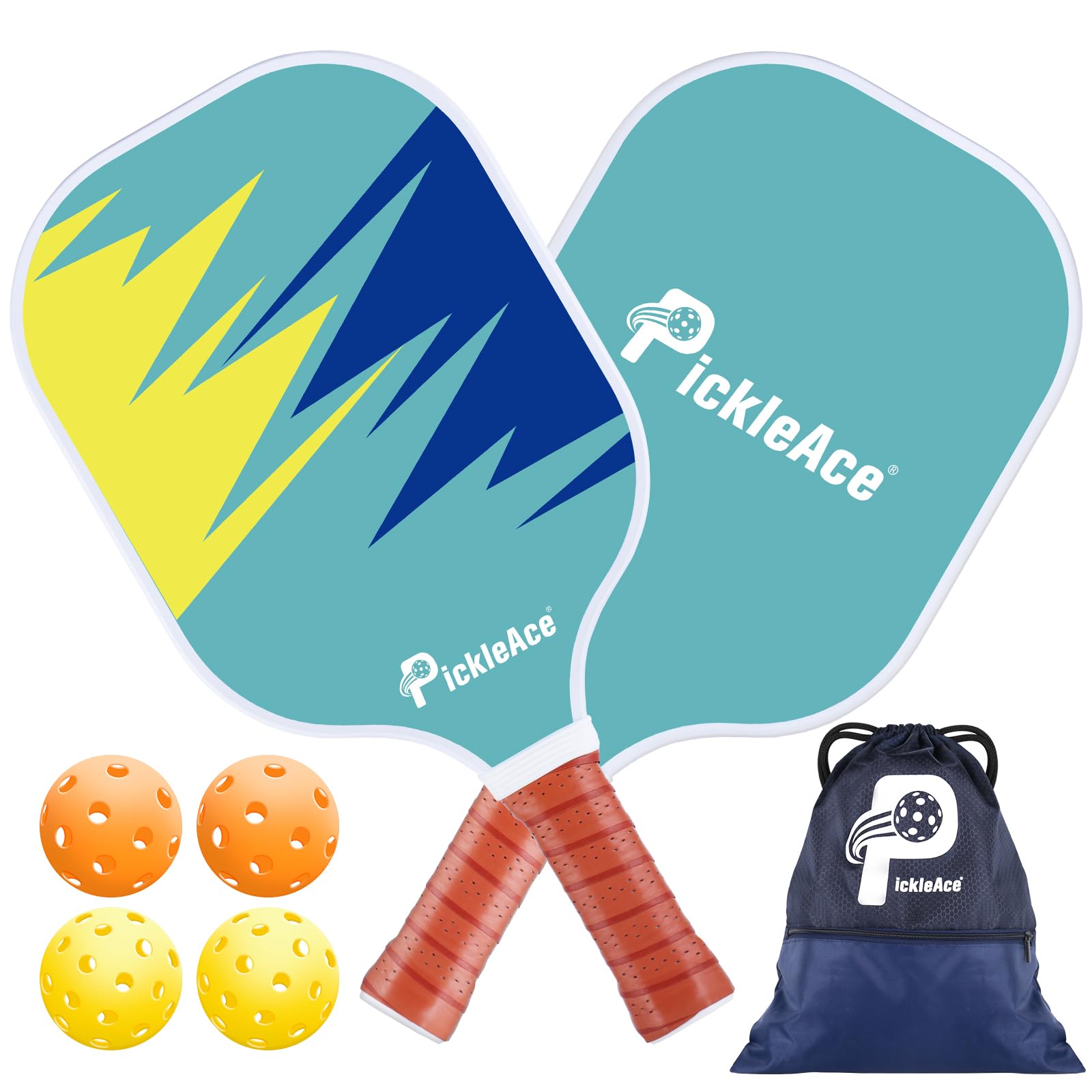 PickleAce Pickleball Paddles,Pickleball Paddles Set of 2,Fiberglass