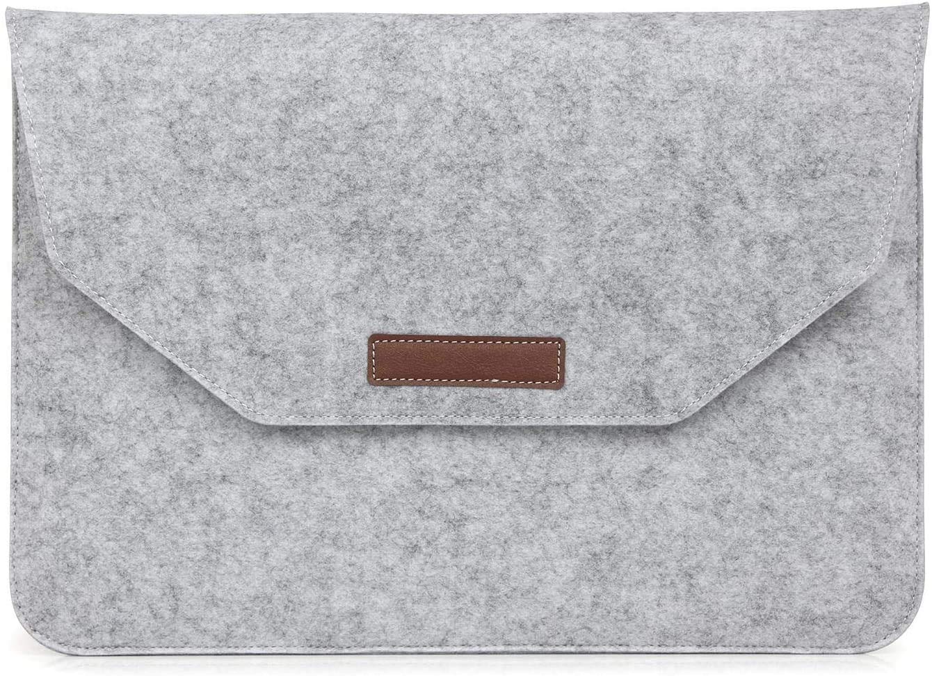 Lukzer 1PC Laptop Bag Sleeve for Laptop 15.4 inch Protective Case Unisex Wool Felt Organizer with Pockets for Card Mobile Phone (Light Grey) (B08W9JMFB5) Amazon Price History, Amazon Price Tracker