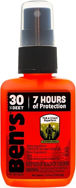 Ben's Tick & Insect Repellent - Travel Size Bug Spray with 30% DEET for Mosquitoes, Ticks & More - Up to 7 Hours of Protection - Fragrance-Free - 1.25 Fl Oz (4 Pack)