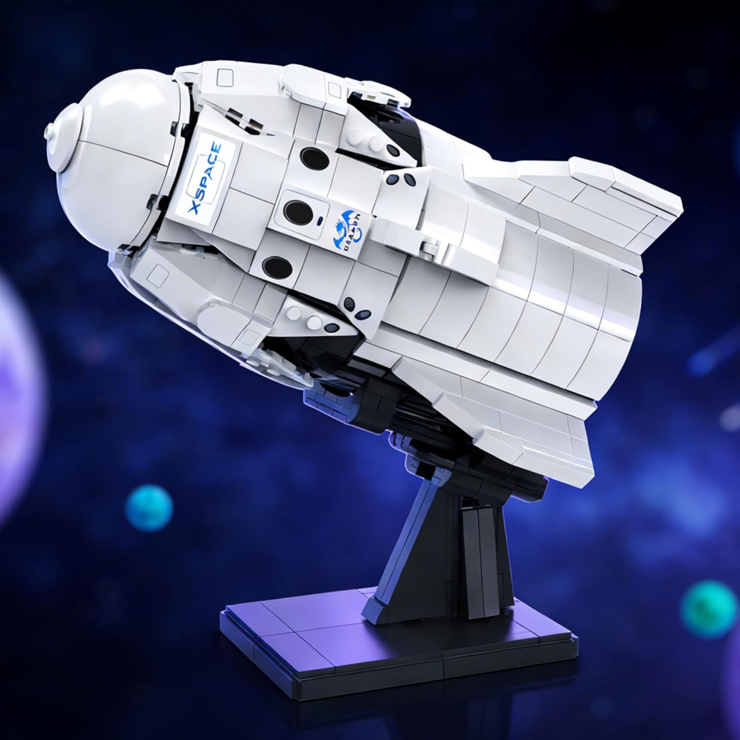 Dragon2 Space Rocket Ship Building Set, Space Shuttle Model Kit, Technic Spacecraft Collection for Adult & Aeronautics Enthusiast Ages 8+, Aerospace Engineering STEM Building Toys, 850PCS