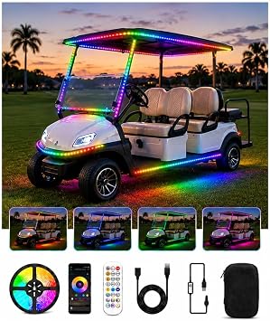 Smart 16.4FT USB Powered RGB+IC Dream Color Golf Cart Lights Strip