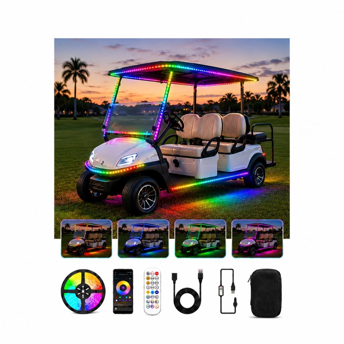 Photo 1 of ROLiGHTiC Smart RGB+IC Dream Color Golf Cart Lights Strip