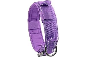 Tactical Dog Collar with Handle for Medium to Large Dogs, Featuring a...