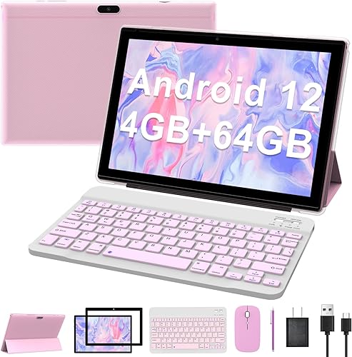 Miniatura 1 de Tablet Android 11 de 10.1 pulgadas, tabletas 2 en 1, 4 GB de RAM+64 GB ROM procesador de cuatro núcleos, tableta FHD de 1280 x 800 con