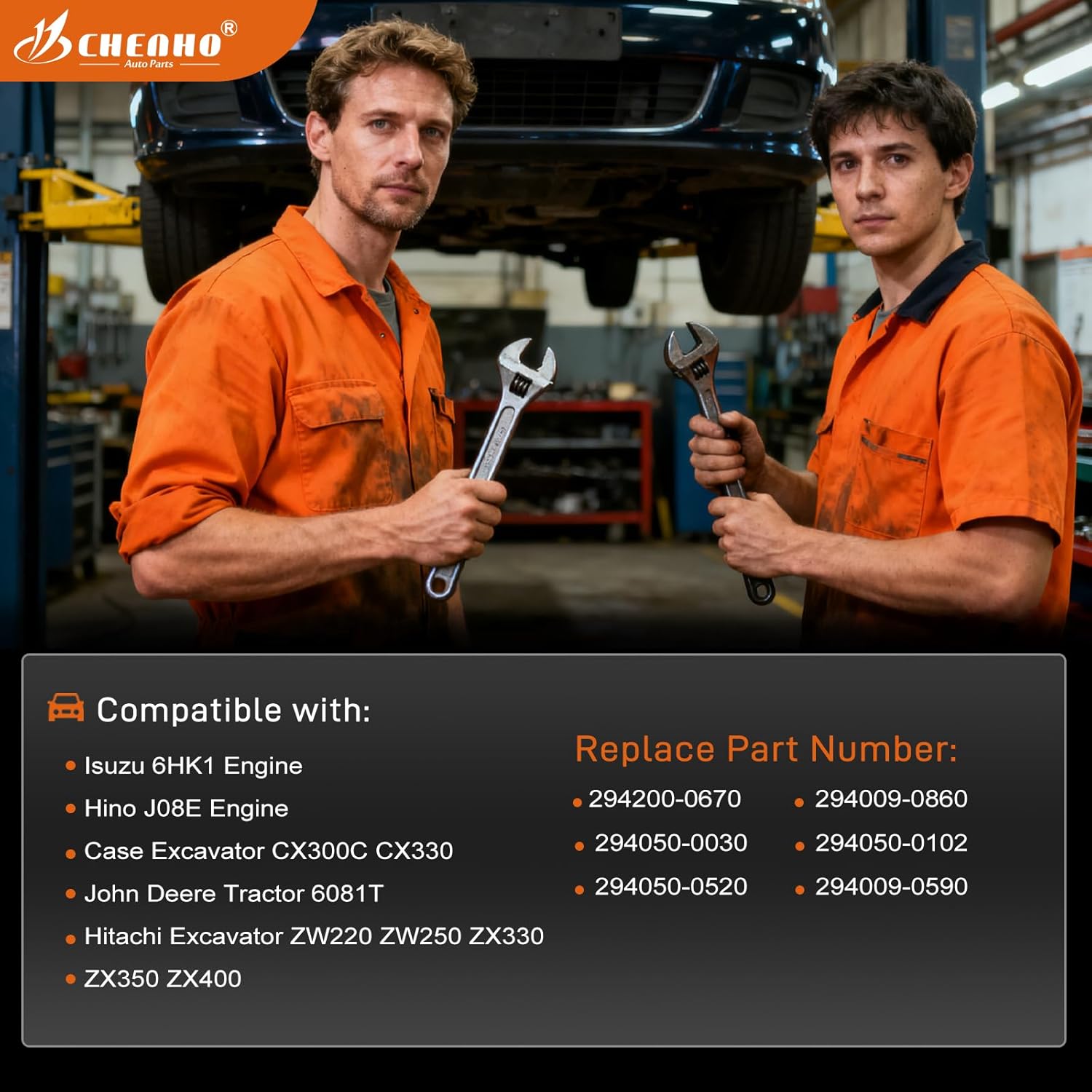 294200-0670 SCV Fuel Pump Suction Control Valve for Isuzu 6HK Engine, Hino J08, Nissan UD, John Deere Tractor 6081T / Compatible with Case CX300C CX330, Hitachi ZX330 ZX350 Excavator & Other Models