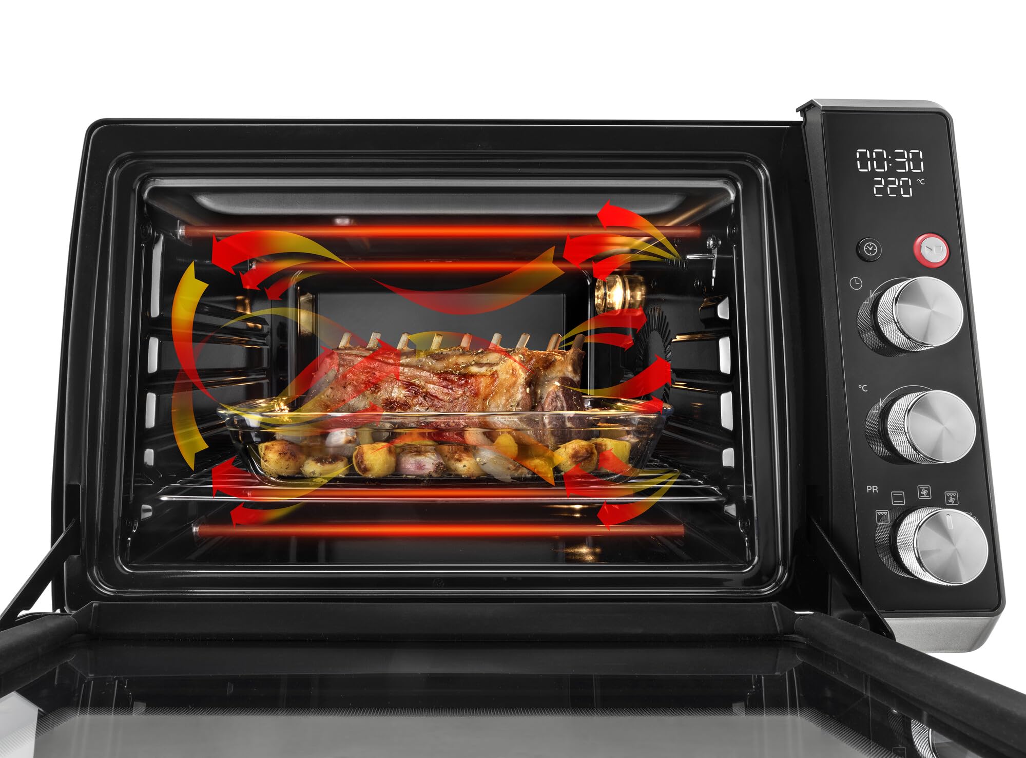 De'Longhi Sfornatutto Chef DO34326 Forno Elettrico Ventilato 34L 2000W 6 Funzioni Cottura Friggitrice ad Aria Nero