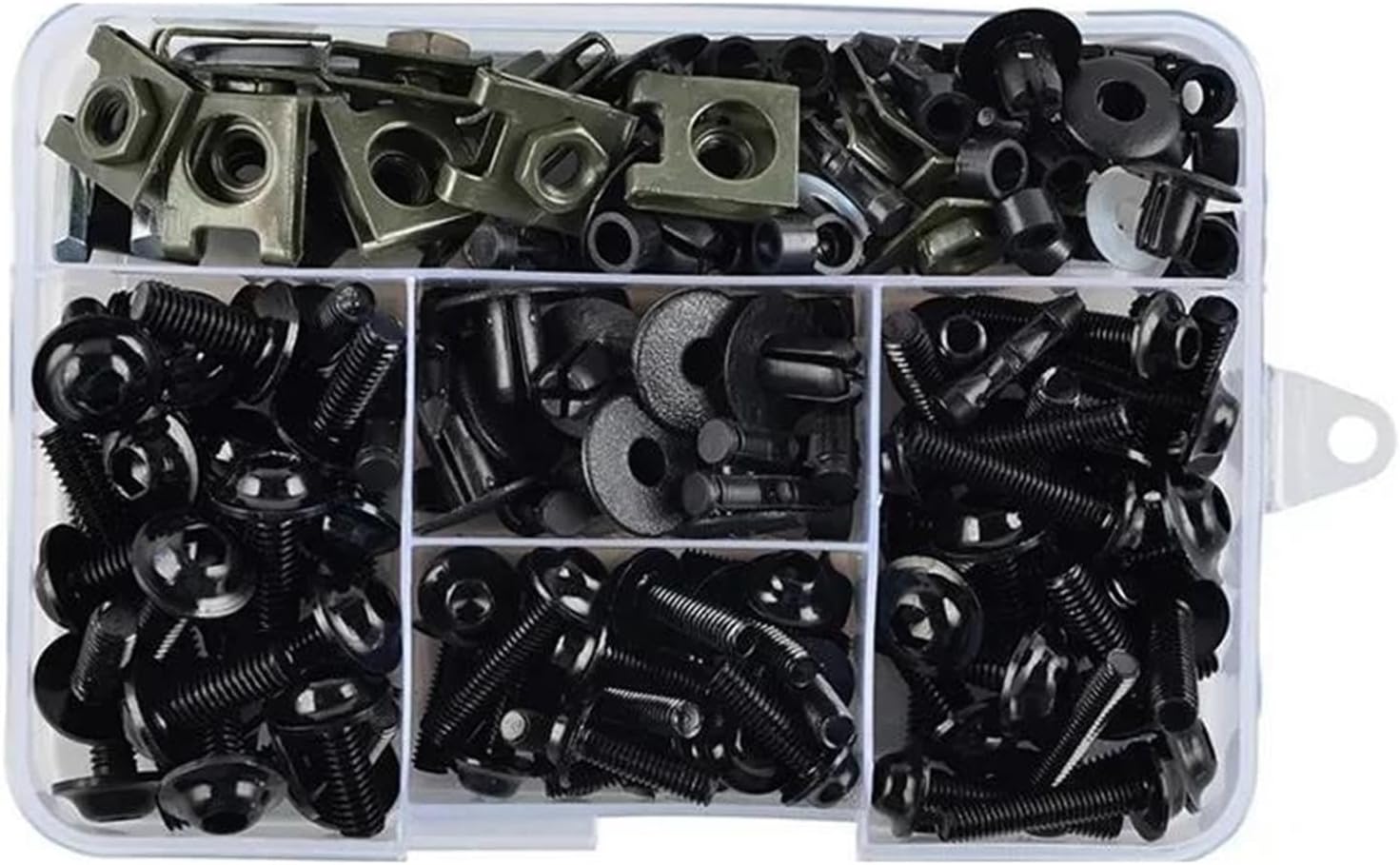 Motorcycle Fairing Bolts Screws Kit Nut Clips For NINja 400 650 For 1000sx For Z400 For Z650(Black)