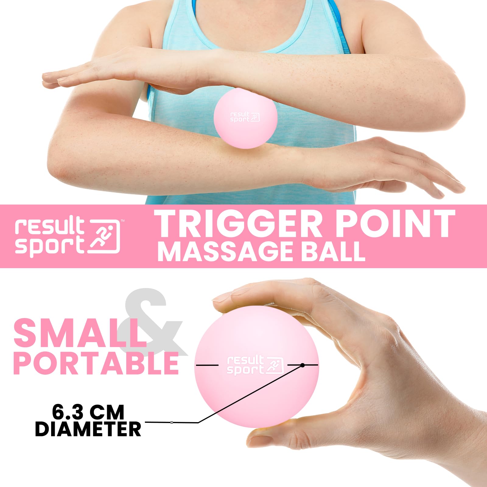 ResultSport Lacrosse Massage Ball, Trigger Point Deep Tissue Massage, Plantar Fasciitis, Rehab Recovery, Stress Reflexology - Image 2