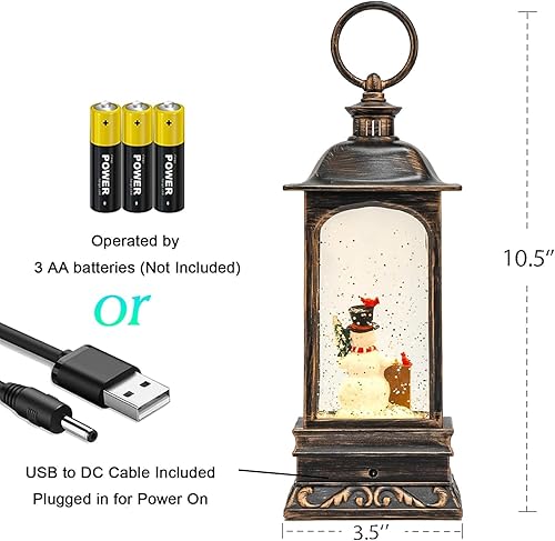 Miniatura 3 de Linterna de globo de nieve de Navidad, escena musical con luz LED para decoración del hogar de Navidad, regalo de nacimiento del rey