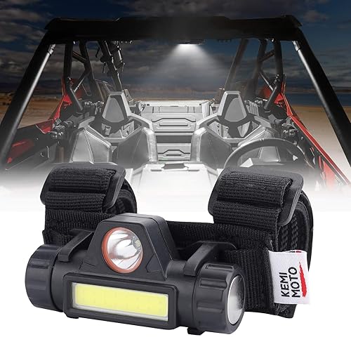 KEMIMOTO UTV Dome Light Roll Bar Cage Mount Interior Lights Compatible with Polaris RZR Can Am Talon Kawasaki Golf Cart Boat Off-Road-Work for 1.5 in-2.0 in Ironwork 1-Pack