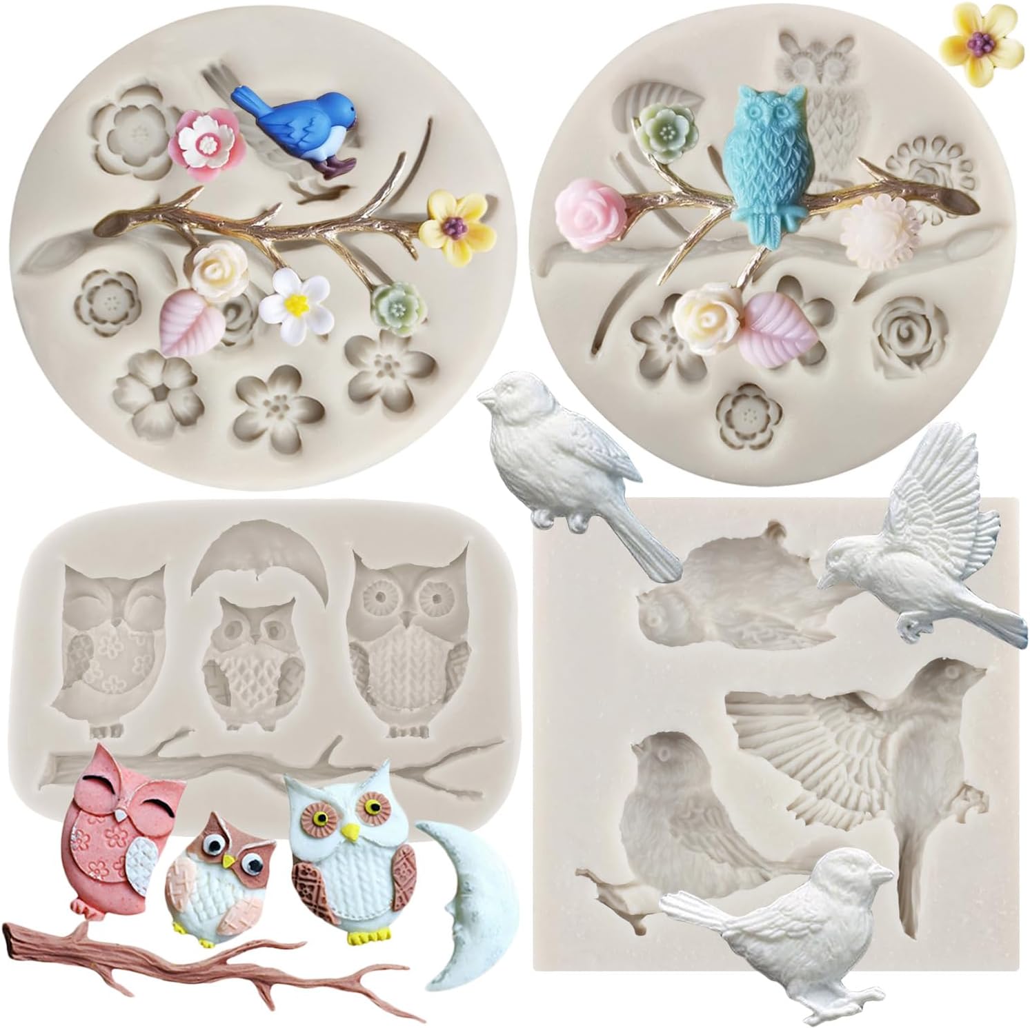 MYPRACS Pilz-Silikonformen – 4-teilig, Hitzebeständig Für Fondant & Schokolade