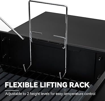 Royal Gourmet CC1830S BBQ Charcoal Grill and Offset Smoker | 823 Square Inch cooking surface, Outdoor for Camping | Black