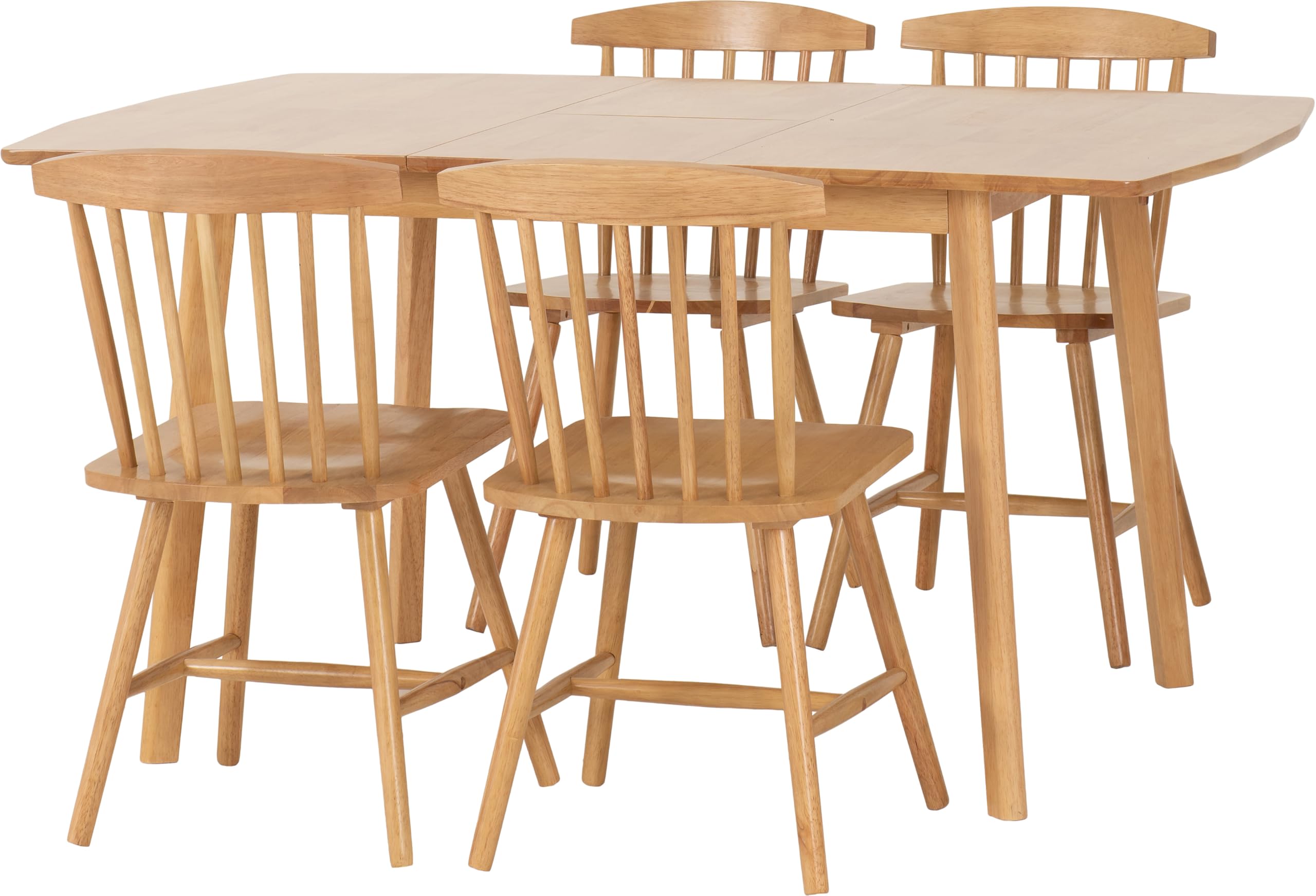 Seconique Emery Extending Dining Set (4 Chairs) in Natural Oak Effect