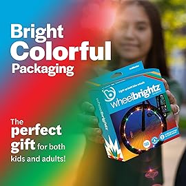 Brightz Bike Wheel Lights (2-Pack, Multicolor) - LED Illumination - Kids Bike Lights for Night Riding - Bike Accessories for Adult Bikes - Be Cool, Be Safe, Be Seen