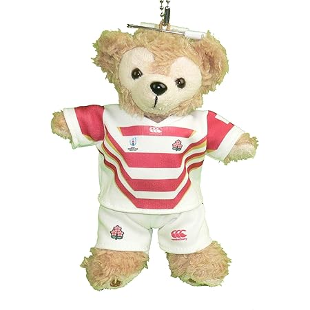 Amazon チャームドライフ ダッフィー 服 衣装 日本代表 ぬいぐるみバッジ用 コスチューム ラグビー 19年度 ユニフォーム風 コスプレ スポーツ 番号 ネーム指定可 ぬいぐるみ おもちゃ