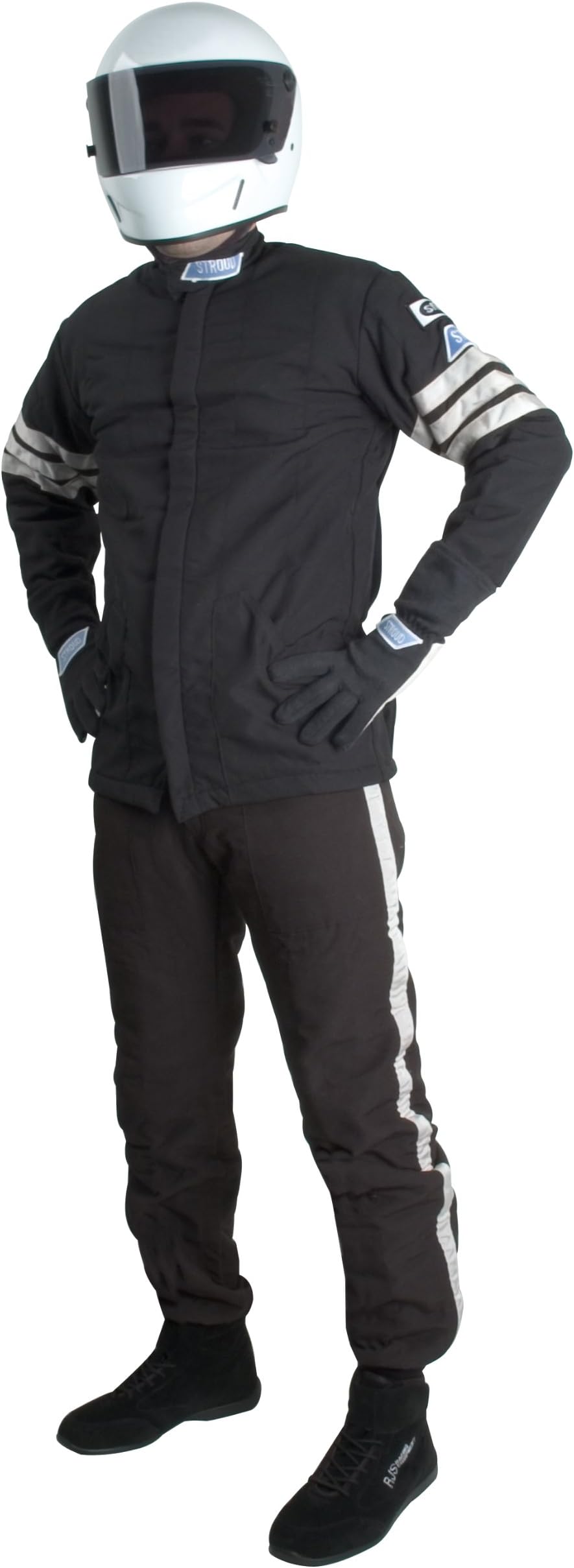 Stroud Safety 801113 Black Large Driving Jacket with Double Layer Nomex