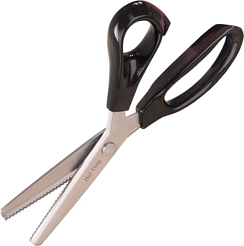 Vista 11 de Tijeras de tintar fuertes y afiladas, tijeras para tela, tijeras dentadas y festoneadas, 0.118 pulgadas, 0.118 pulgadas, 0.197 pulgadas, 0.276