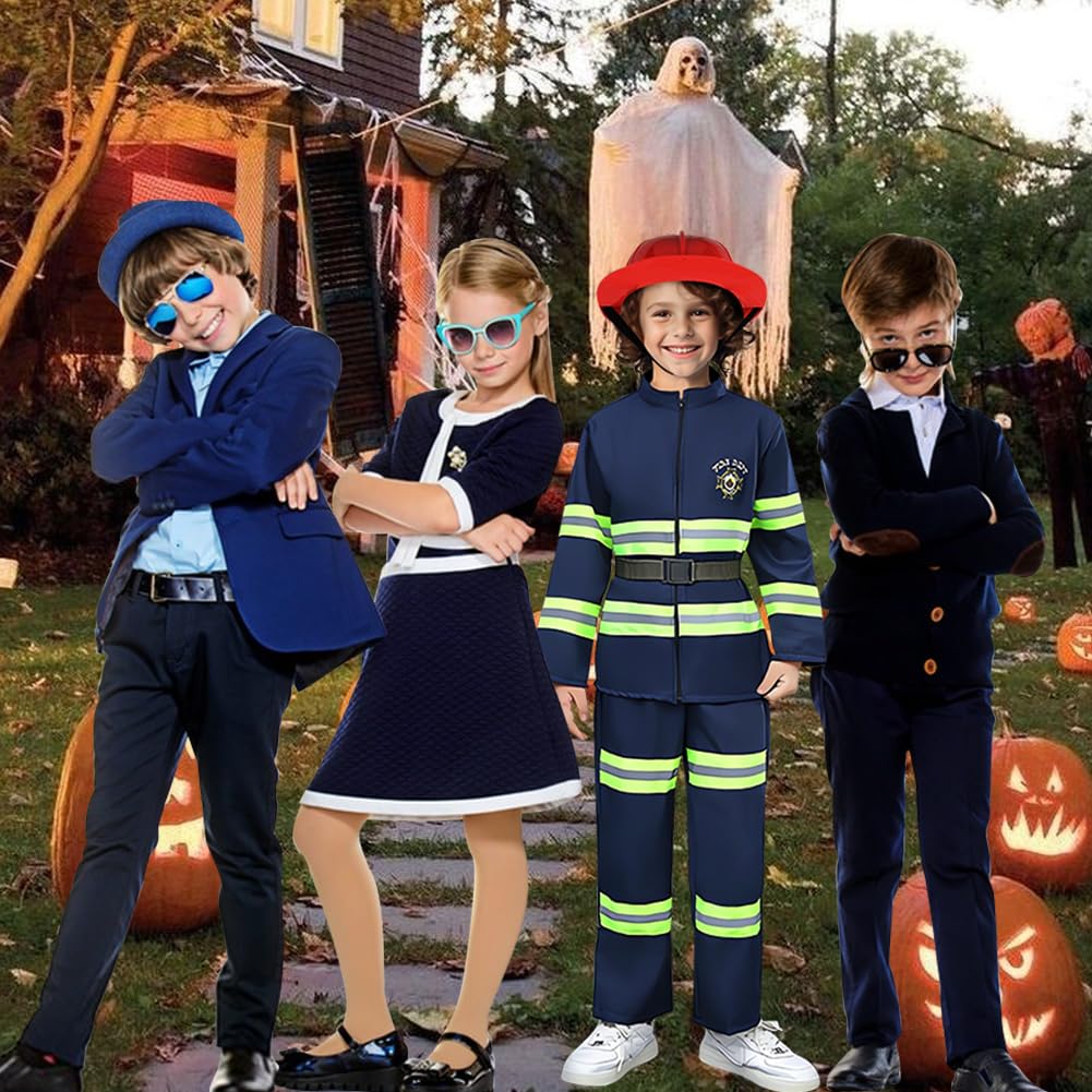 VICTERR Disfraz de Bombero para Niños, 12pcs de Disfraces de Halloween para Niños, Juguete para Niños de 3 a 8 Años para Disfraces Escolares para Niños, Fiestas de Disfraces