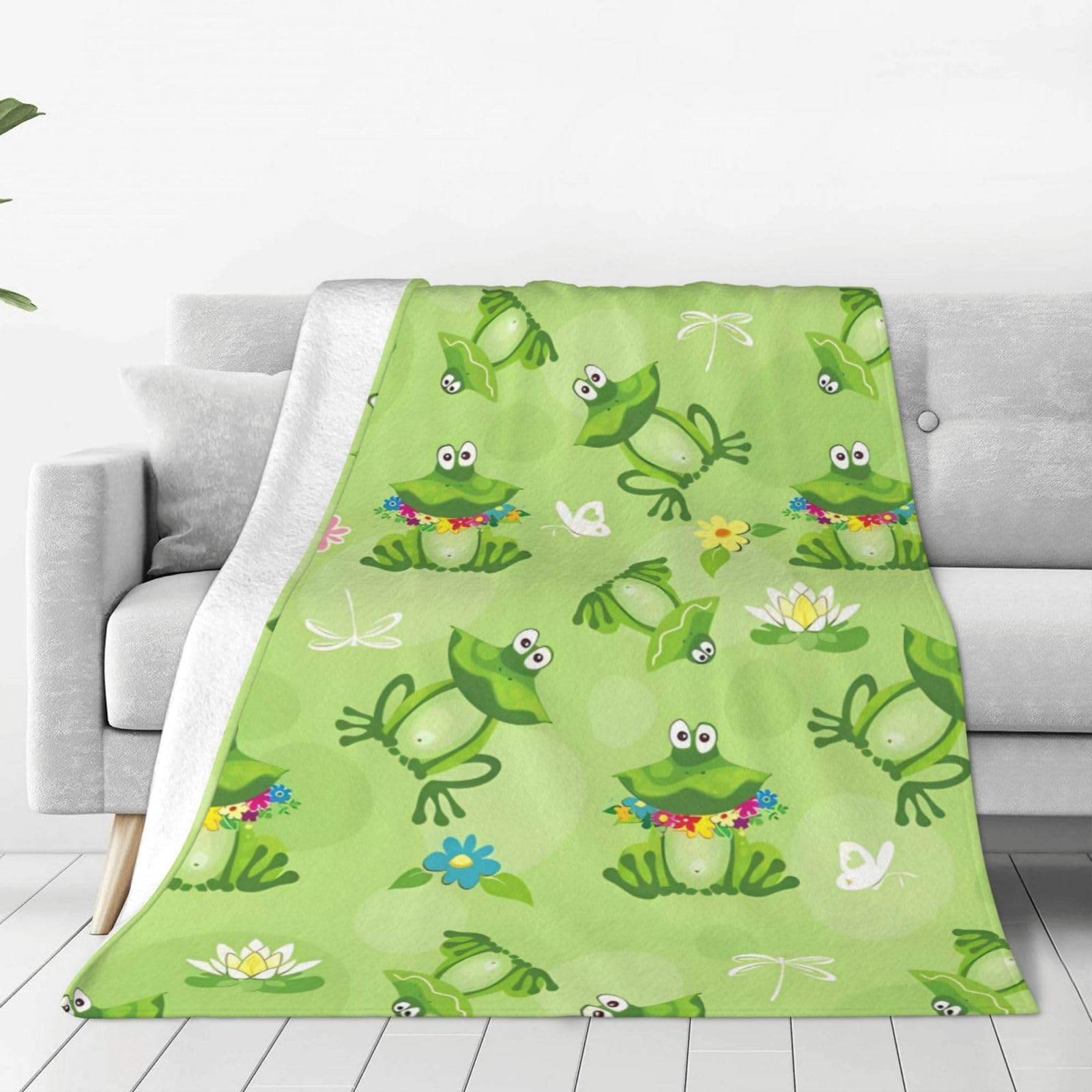 Couverture polaire en flanelle 203x152 cm pour lit et canapé