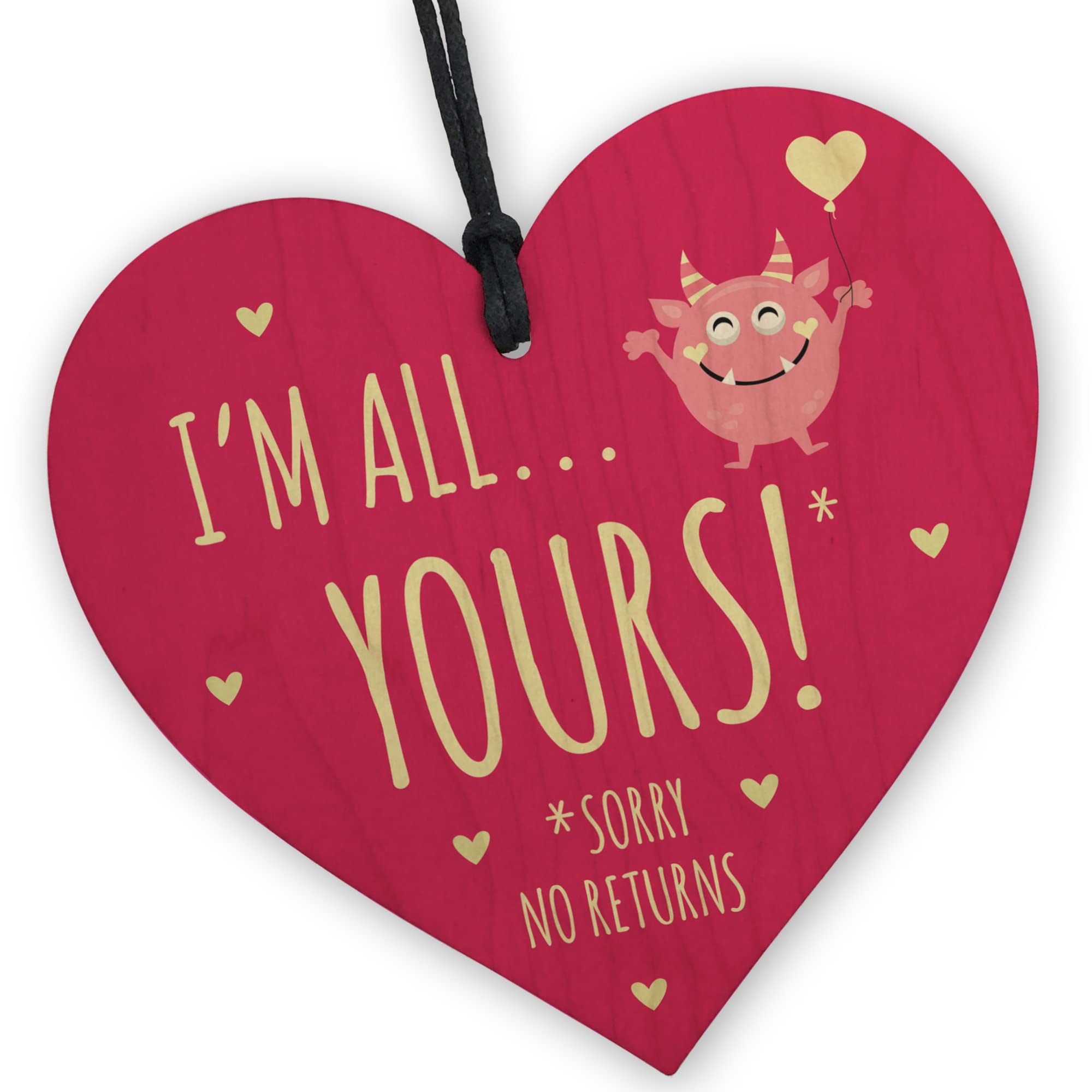 Red Ocean IM ALL YOURS NO RETURNS Gift Boyfriend Girlfriend Funny Valentines Gift Anniversary Present For Him Her