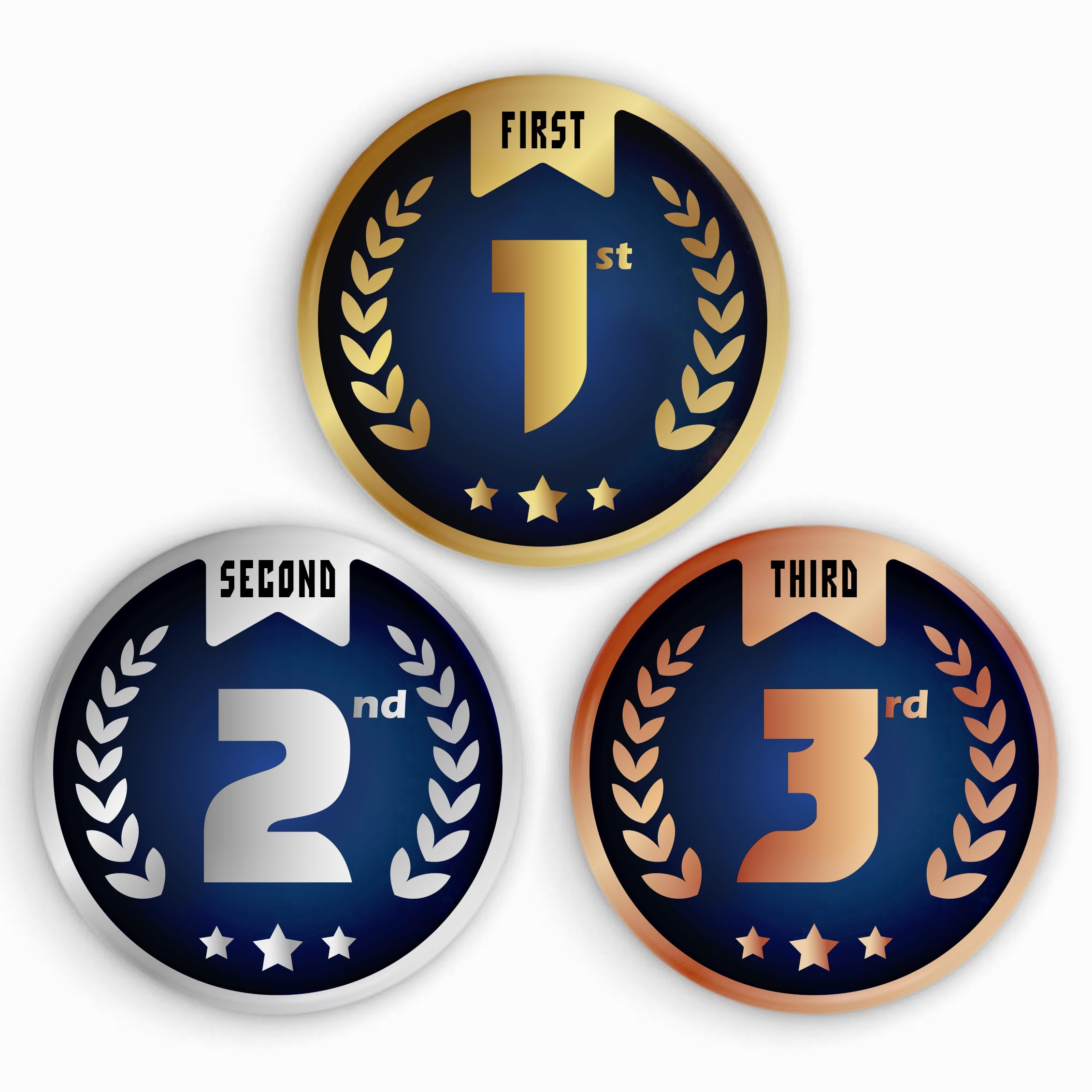 Award Badge | Glossy Laminated | 1st 2nd 3rd Place | Pack of 3 | Medallions for Sports, School, and Competitions-image-17