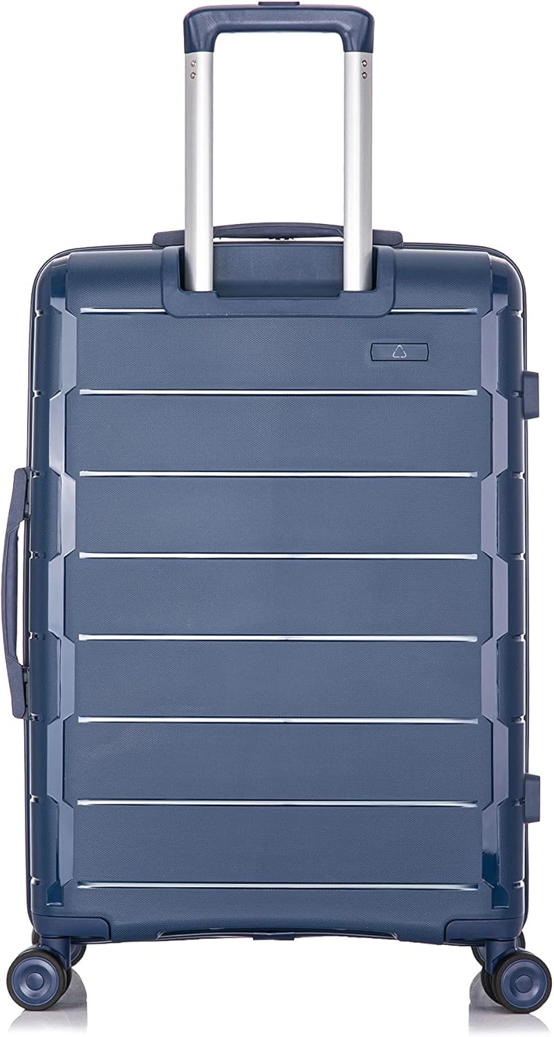 review Rockland Vienna Hardside Luggage with Spinner Wheels, Navy, 3-Piece Set (20/24/28)