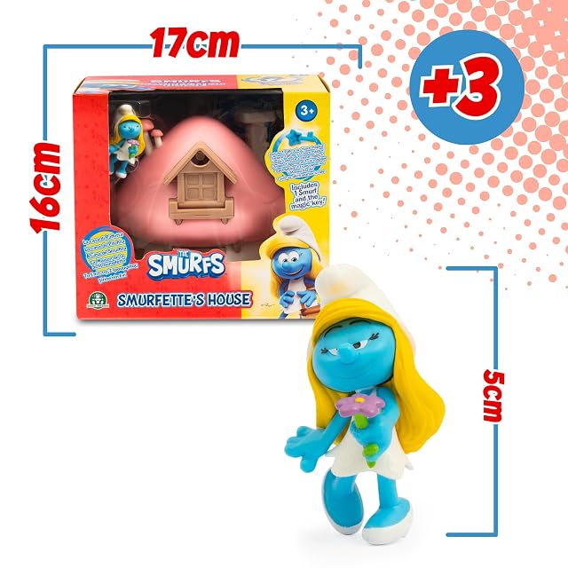 Foto 2 de 8 de Famosa Pitufos - Casita con Figuras de Pitufos, Casita con figurita de Smurflet de 5 cm, Interior de la casa…