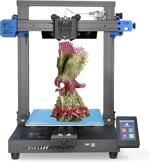 GEEETECH Thunder Imprimante 3D FDM Haute Vitesse, Jusqu&rsquo;à 300 mm/s, Impression de Haute Précision, Pontrôle en Boucle Fermée des Axes X/Y, Mise à…