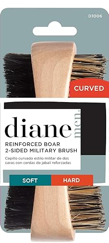Diane Diane D1006 - Cepillo de pelo para hombre reforzado firme y cerdas de nailon, curvado, de dos caras, ondulado