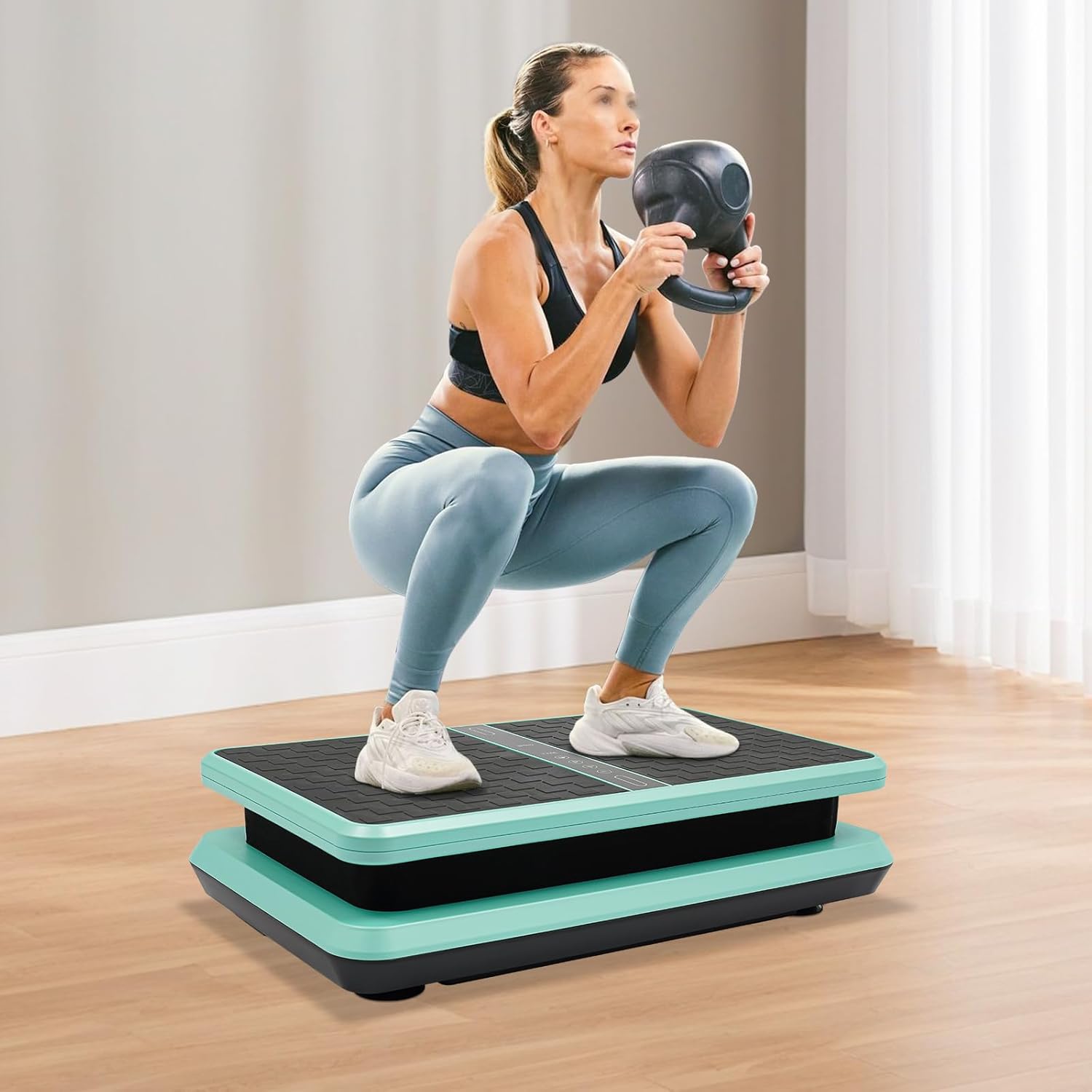 Vibration Plate Exercise Machine, Fitness Platform Exercise Machine, Timed Vibrating Weight Loss Board, 330.69 Lbs Load-Bearing Capacity Stand Shake Board for Homes and Gyms