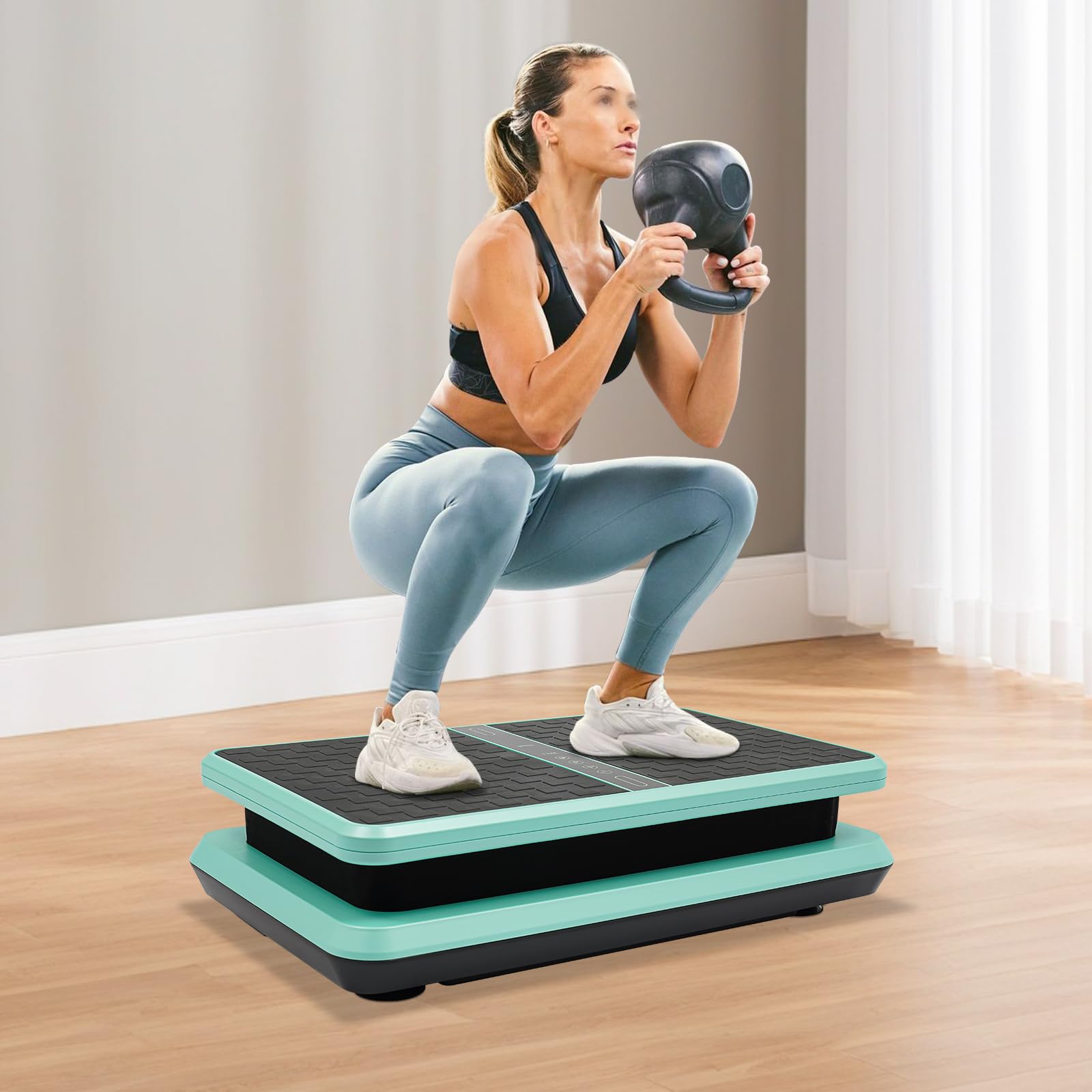 Płyta wibracyjna, 200 W, wydajna płyta wibracyjna do 150 kg, z cyfrowym wyświetlaczem i pilotem zdalnego sterowania, do treningu całego ciała, odchudzania, budowy mięśni, domowego fitnessu