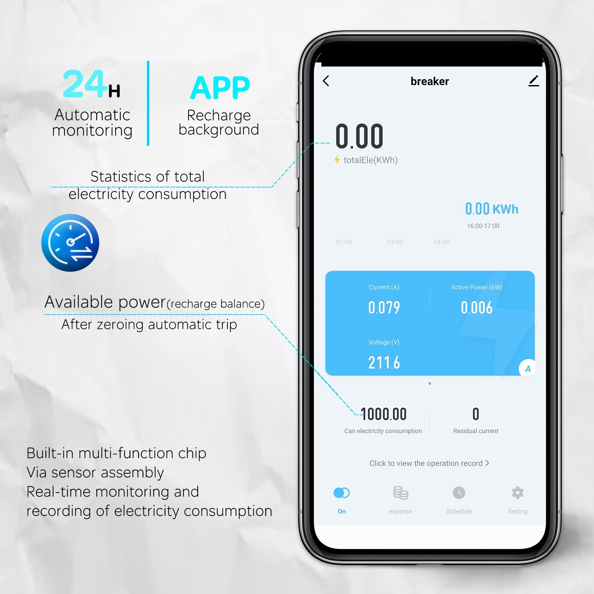 TUYA-medidor de energía inteligente monofásico, Kwh, monitoreo de medición, disyuntor, relé temporizador con protección contra fugas, 80A - Medidor eléctrico(Option 4)